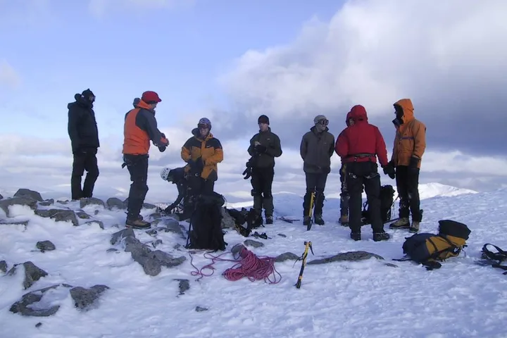 Glencoe Feb 2006 climbing photo