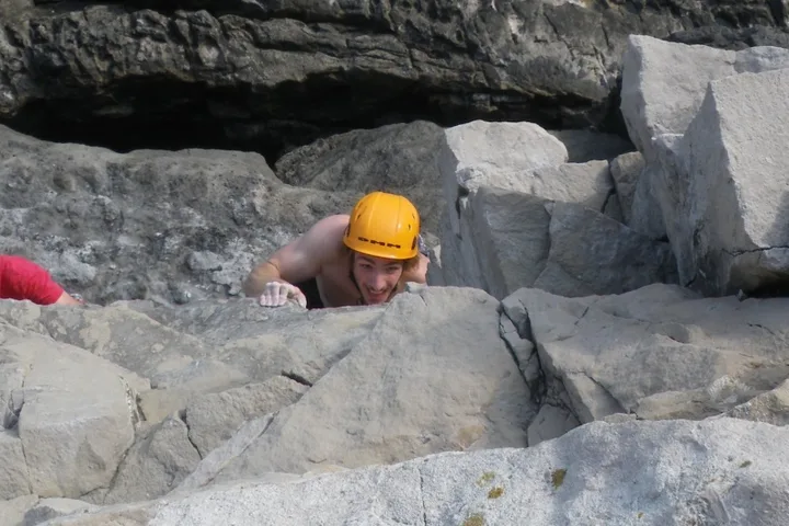 Swanage 4th June climbing photo