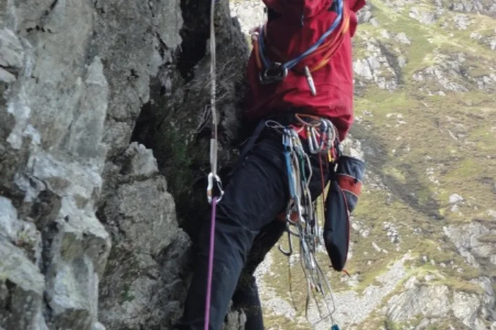 Mid Wales Camp climbing photo
