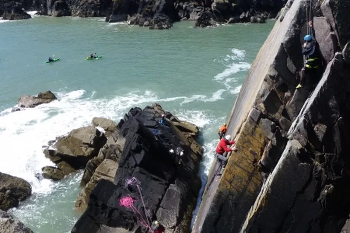Sun and Fun in Pembroke climbing photo